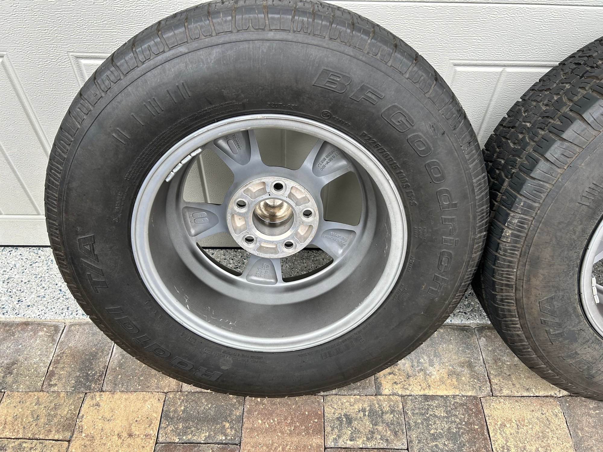 Wheels and Tires/Axles - 4 REV 100 Grey 15"x7" 0 offset, 4" backspacing, 5x4-3/4 & 4 BF Goodrich TA 225/70/R15 - Used - -1 to 2025  All Models - Jacksonville/st. Augustine, FL 32092, United States