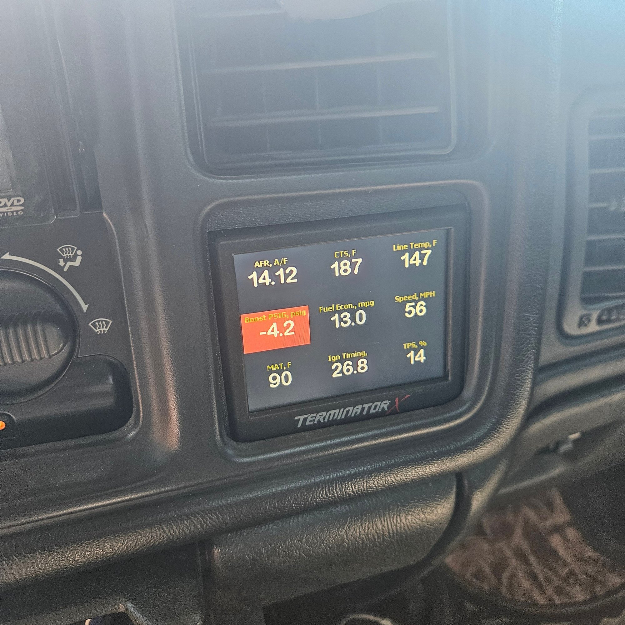 Holley says 56, i think holley is wrong because i was on a road that the speed limit is 45 mph and i was going pretty even with the rest of the cars, plus i definitely didnt feel like 56.