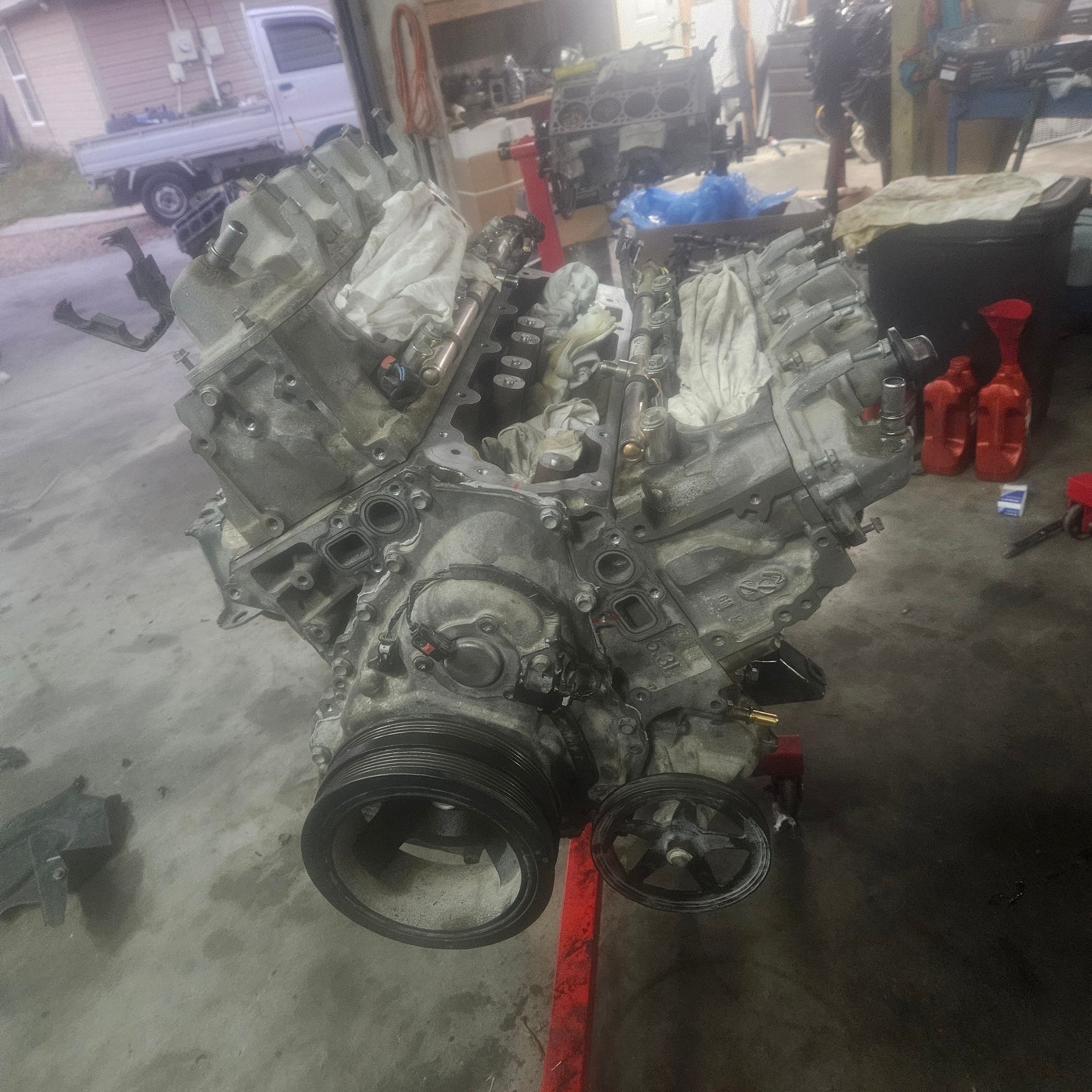 Lt back together, texas speed dod delete kit, also changed cam retainer plate, timing chain tensioner, oil pan gasket kit.