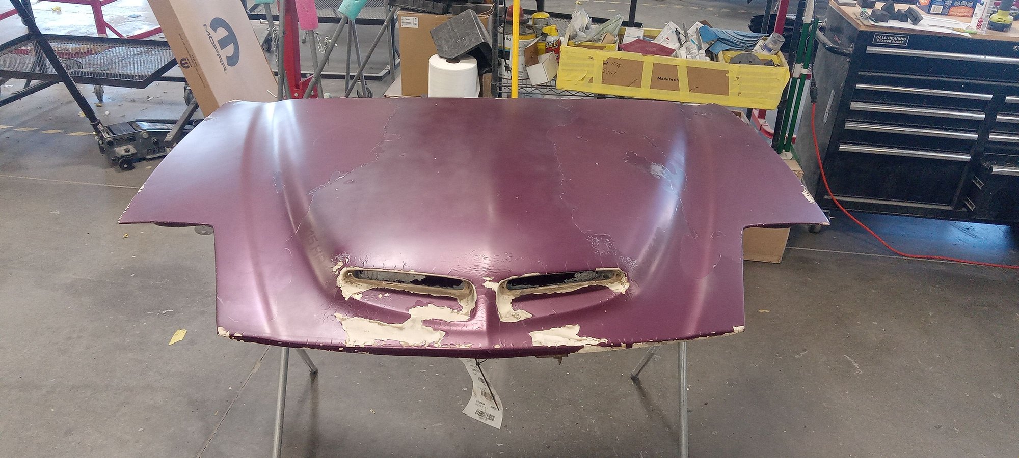 This particular hood came off of a 95 or 96 Firehawk. Possibly 97, but late Firehawks came with WS6 hoods. Something about a fire burning down the warehouse where the Firehawk hoods were manufactured. 