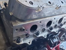 ABEAR Valve Covers, TEXAS SPEED PRC 247 Heads before bottom collars cut off. 