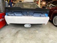 Rear bumper in fiberglass 