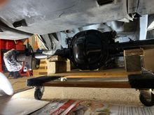 I protected the fresh paint as much as I could.  By the time these pictures were taken, the Summit Racing Chassis Shield, satin black paint  was long since fully cured and hard.