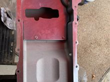 This is the Holley 302-3 oil pan with the baffle installed.