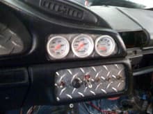 Gauges and switch panel