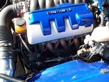 Here is the LS2 engine in the 1968 Camaro. Engine covers were painted to match the car. and the 1st gen. Camaro emblems were added for cosmetic reasons.