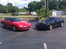 My step brothers Camaro and my Trans Am.