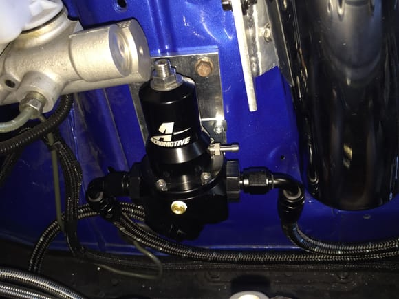 Boost reference regulator, mount, and return lines ran