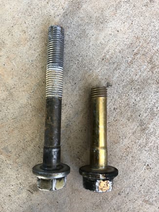 A full length bolt vs a non...