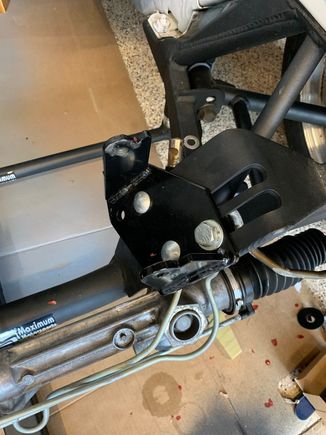 Notice the hex bolt head?  That really shouldn't be there.  Holley/Hooker should have pressed in threaded wheel stud.  I tried to use a regular bolt but obviously that didn't work.