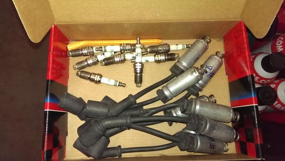 Stock ls1 plug wires and e3 spark plugs $30