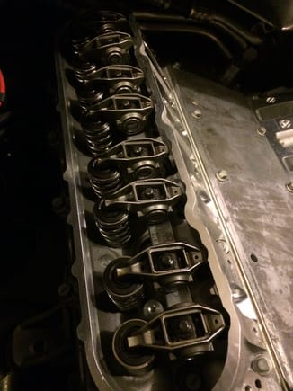 Intakes were 1.5 turns to 22 ft./lbs. with 7.4" push rods