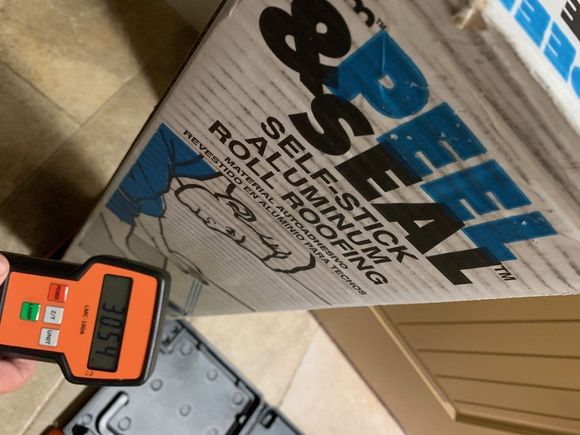 Peel and Seal that I purchased from Lowes.  I actually like working with this better than the Quick Roof.  They appear to be the same, tar like, aluminum backed material.  The aluminum is different and, obviously the P&S comes in a much bigger roll.