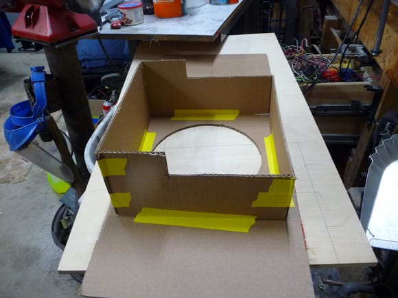 Cardboard mockup for sub woffer box