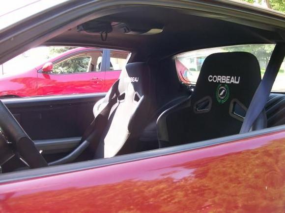 The Corbeau Forza seats I picked up.  They are a huge help for the autocrossing I do and aren't that bad for city driving comfort wise.