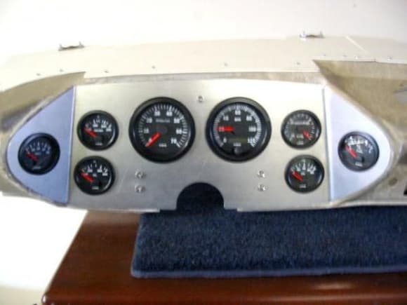 VDO Vision gauges with custom dash overlay.