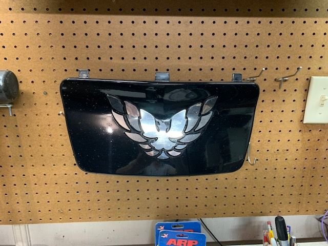  - trans am Firebird front license plate filler black, stainless mirror bird emblem - Green Bay, WI 54301, United States