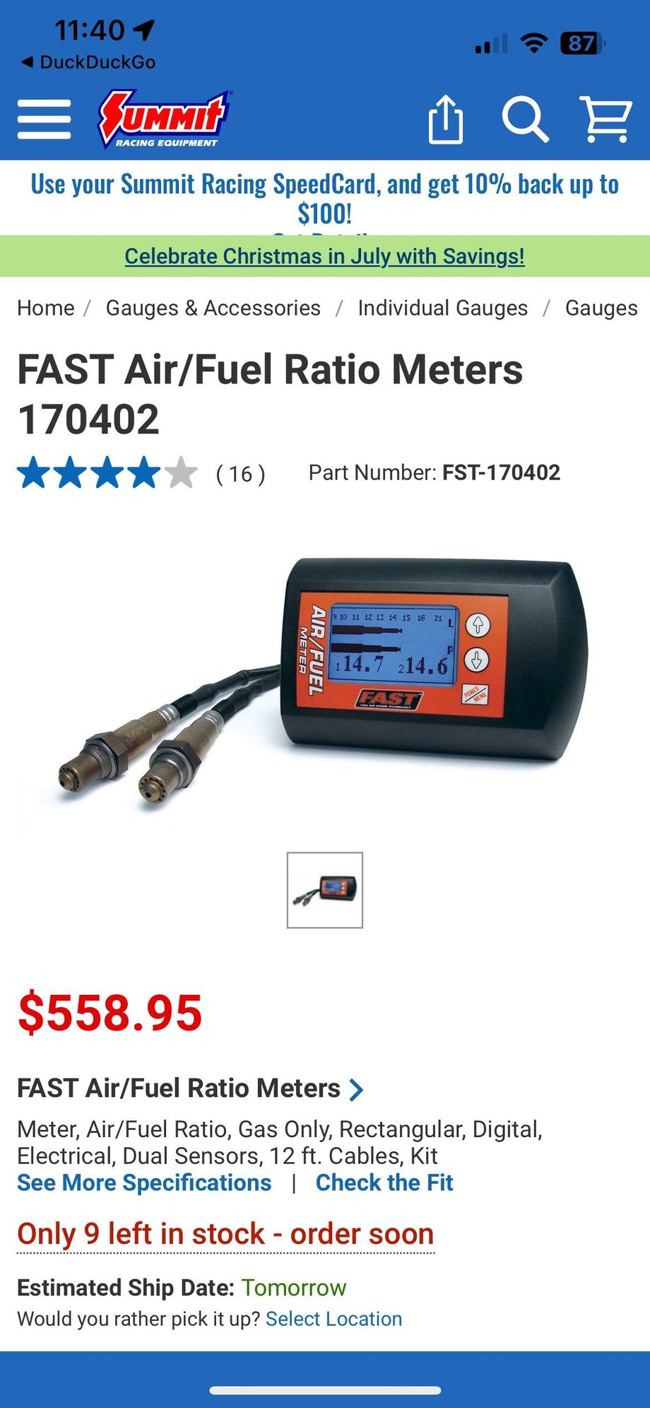 Engine - Electrical - F.A.S.T. dual wideband O2 sensor kit - Used - Winter Park, FL 32789, United States