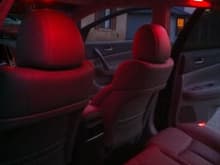 all red LED interior lights