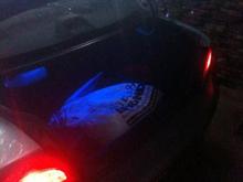 Blue LED trunk light.