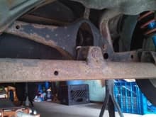 rusted rear torsion beam