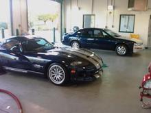 My Blue/White Maxima Chilling with a Blue/White ACR Dodge Viper