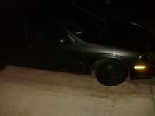 this is my night pic yes i got tiers on lol i got rid of my hub caps and wen fully stuck with my black on black tiers and rims.
