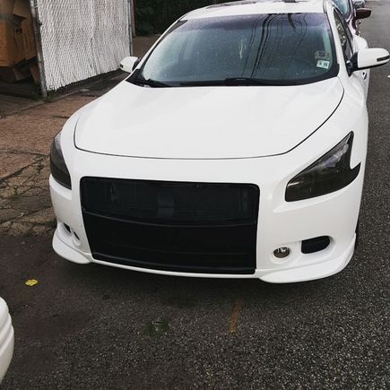 Front lip. Rear sway bar. Front strut brace. Blacked out front bumper.