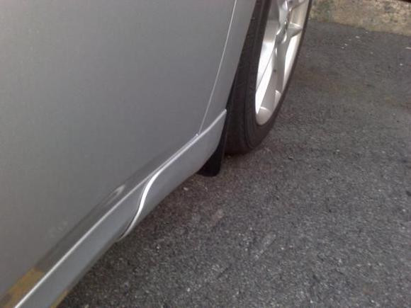 Front, passenger's side splash guard.