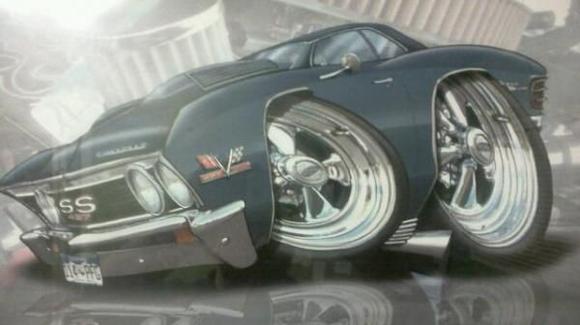 A fun drawing of our 67 Chevelle