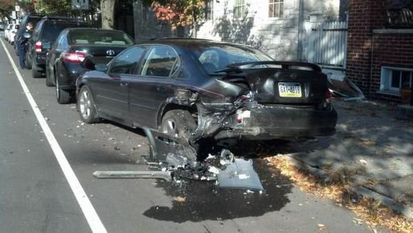 Hit at ~50 mph