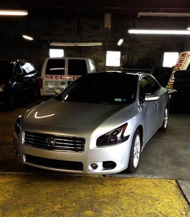 In the garage