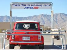 Rear View of Grocery Cart Parked Mini