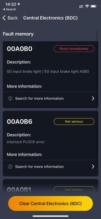 Carly OBD 2 Scanner Reading 2