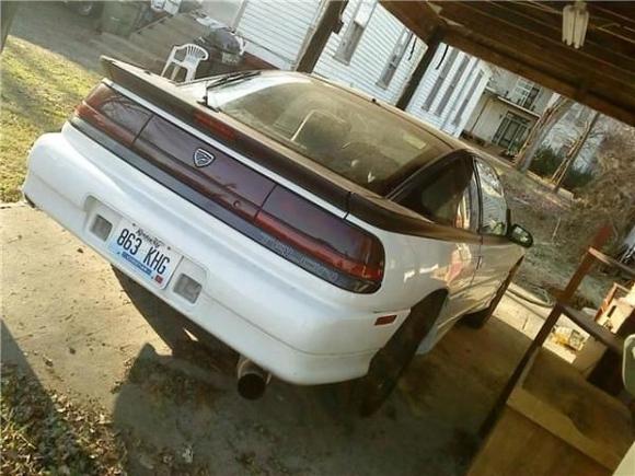 the rear