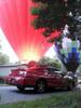 Dads Toy almost was hit by a Hot air Ballon...