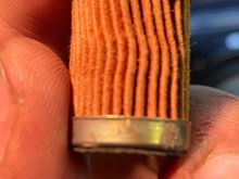 This is the fuel filter I pulled out, looked pretty clean. Spayed with compressed air and reinstalled. 