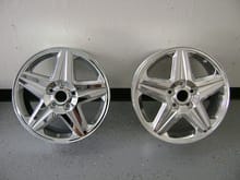 chrome and aluminum finish wheels