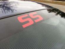 Rear window SS decal