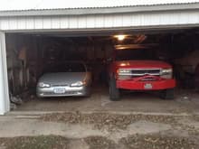 My truck and car in the shed