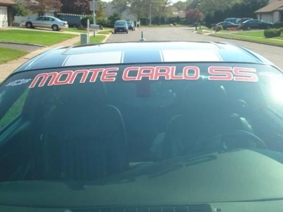 Monte Carlo SS Windshield Banner