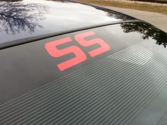 Rear window SS decal