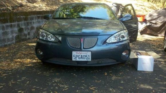 Aftermarket grill and halo headlights