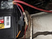 I have these two wires hooked up to my battery not sure what they are but the red wire looks similar to the one your 77 