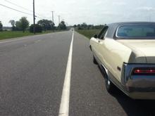 Don't let her gargantuan girth fool you. This is the view one unsuspecting (AND very very foolish) owner of a shiny 69' Camaro 350 RS got to see on my way back from the city one summer morning. Never in my life have I ever seen a Chevy guy have so much disgust and disappointment on his face...hahahahaha. Imaging your proud pony car outgunned by an old but well kept fleet command ship.