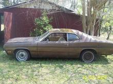 the plymouth when it was ideling after almost 10 years in a field. love mopar.