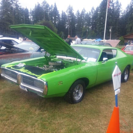 My first show....still wasnt complete ..no interior...took first in "unfinished class" mopar show