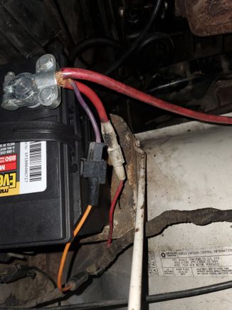 I have these two wires hooked up to my battery not sure what they are but the red wire looks similar to the one your 77 