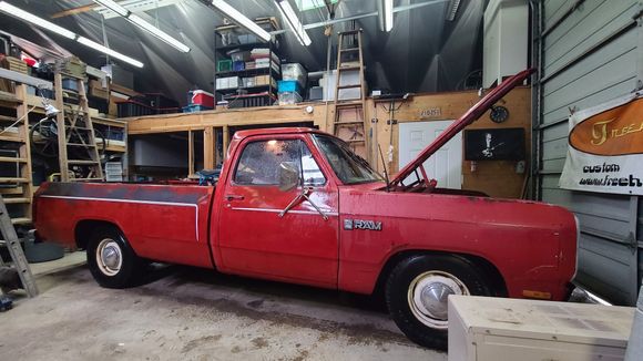Got it lowered. Lots of work done. Boxed the frame, added a clifford setup to the slant. Lots more. 