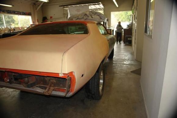 1972 Plymouth Satellite getting body work before painting